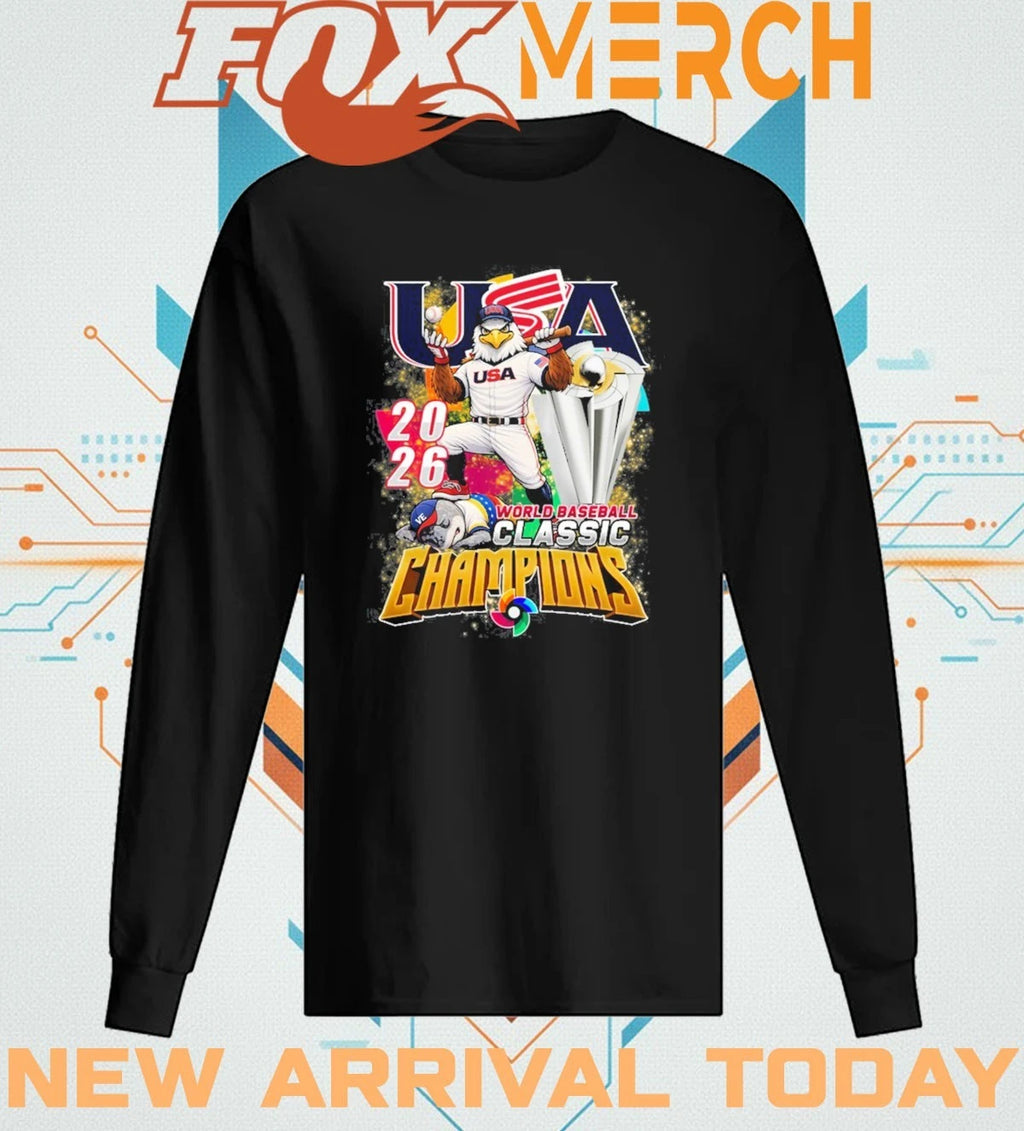 USA Team 2026 World Baseball Classic Champions mascot t-shirt