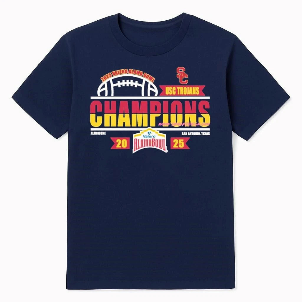 USC Trojans Football 2025 Valero Alamo Bowl Champions Locker Room Shirt