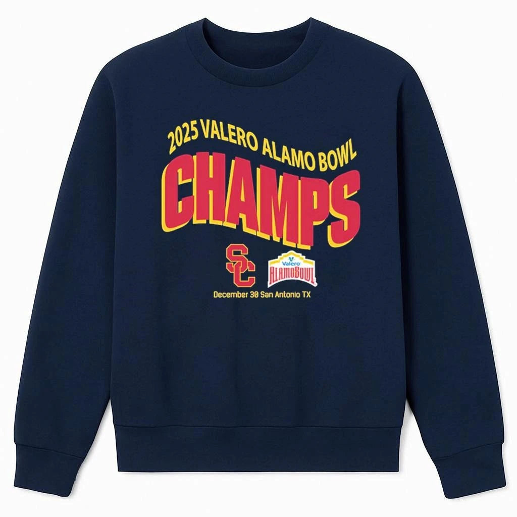 USC Trojans football 2025 Valero Alamo Bowl Champions On December 30 In San Antonio TX Shirt
