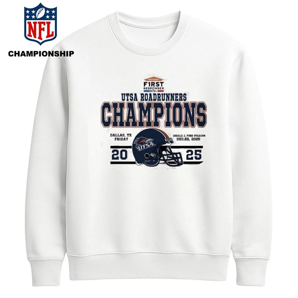 UTSA Roadrunners Football Named To Champions 2025 First Responder Bowl December Shirt