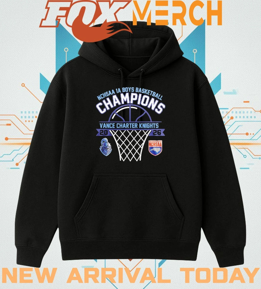 Vance Charter Knights 2026 NCHSAA 1A Boys Basketball Champions t-shirt