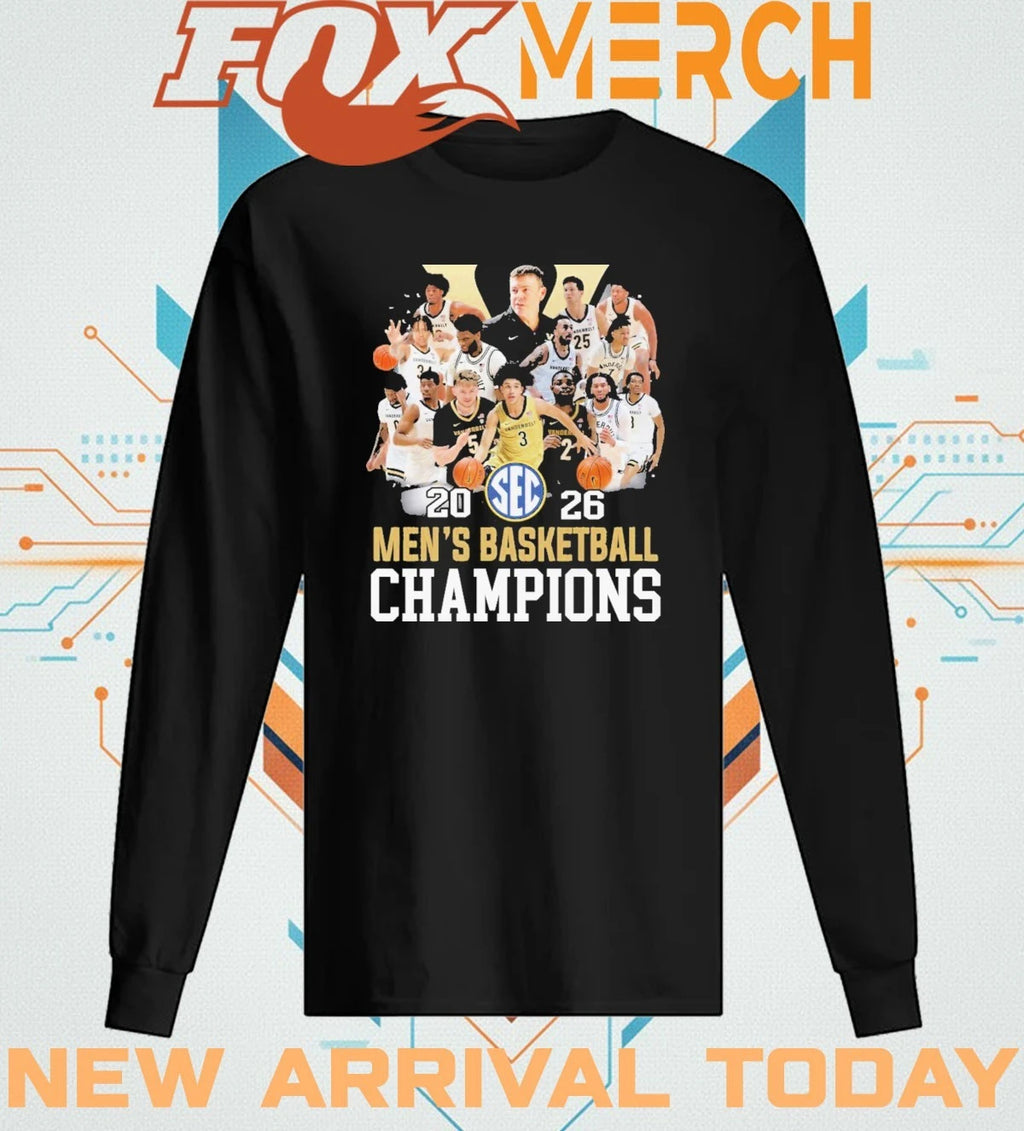 Vanderbilt Commodores Men’s Basketball 2026 Sec Champions t-shirt