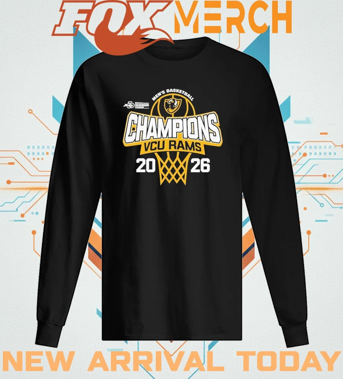VCU Rams 2026 A-10 Men’s Basketball Tournament Champions shirt