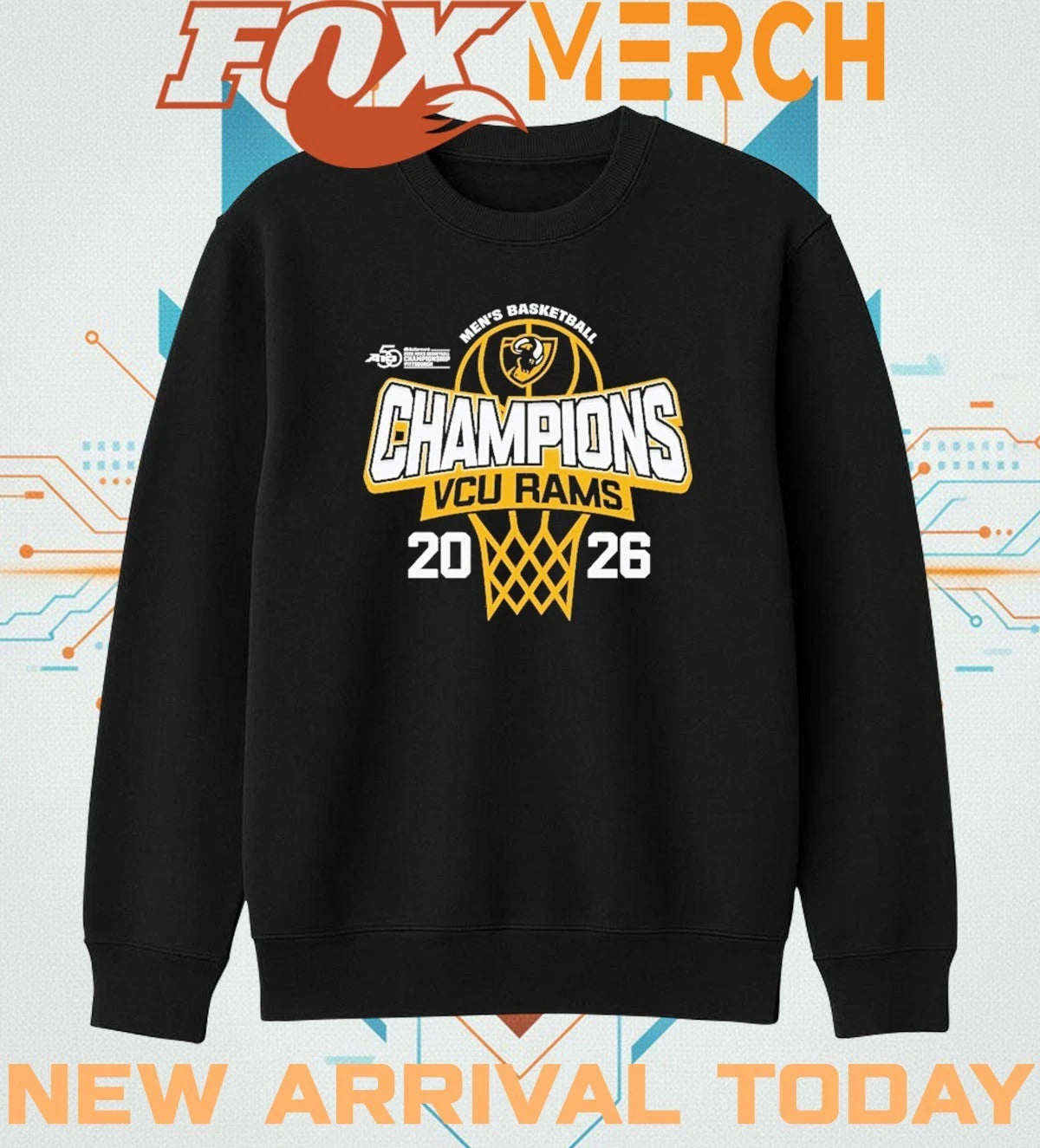 VCU Rams 2026 A-10 Men’s Basketball Tournament Champions shirt