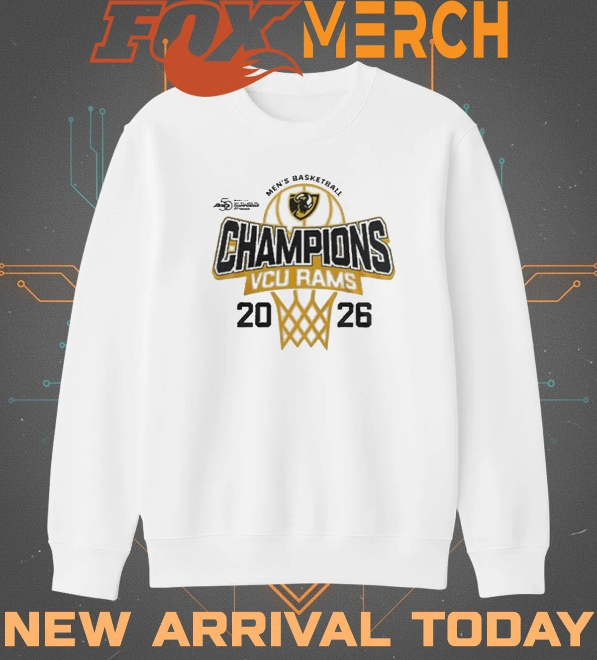 VCU Rams Basketball 2026 Atlantic 10 Men’s Basketball Champions t-shirt