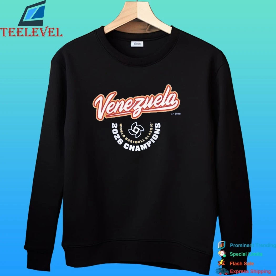 Venezuela Baseball 2026 World Baseball Classic Champions Arched Logo Shirt