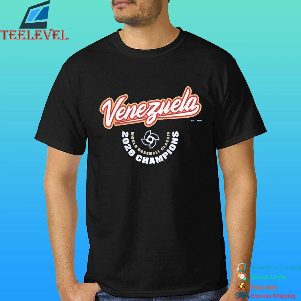 Venezuela Baseball 2026 World Baseball Classic Champions Arched Logo Shirt
