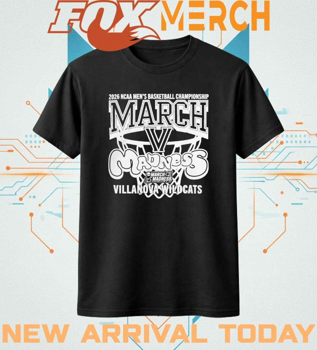 Villanova Wildcats 2026 NCAA Men’s Basketball Championship March Madness t-shirt