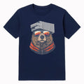 Vintage Sunset Bear with Cheese Grater Hat and Sunglasses Shirt