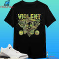 Violent Camo Blazing Skull Shirt