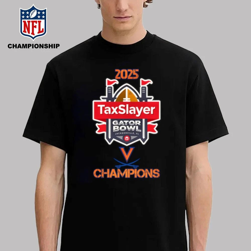 Virginia Cavaliers 2025 Texasslayer Gator Bowl Champions Logo Shirt