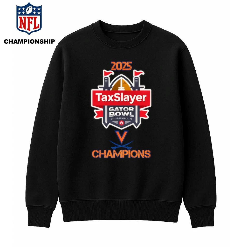 Virginia Cavaliers 2025 Texasslayer Gator Bowl Champions Logo Shirt