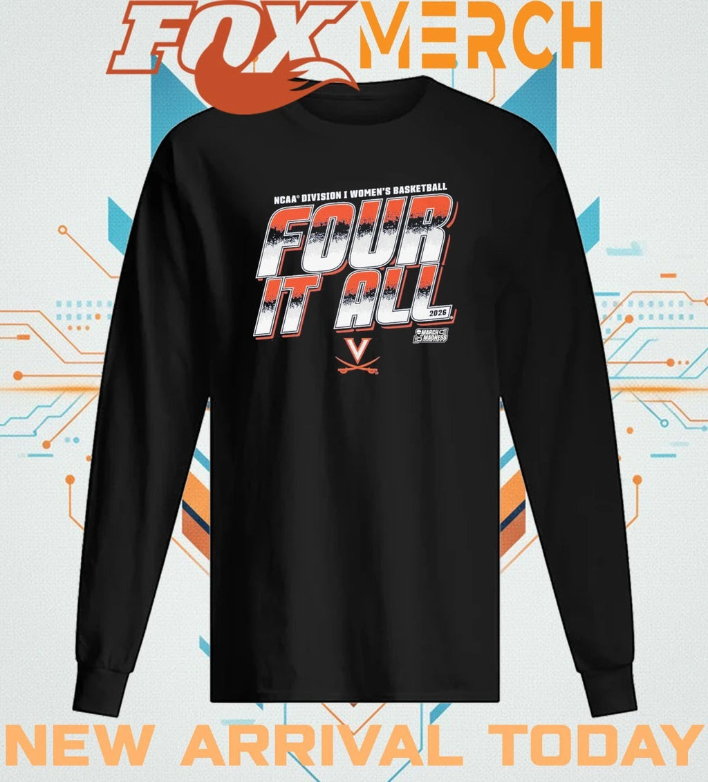 Virginia Cavaliers 2026 NCAA Division I Women’s Basketball Four It All t-shirt