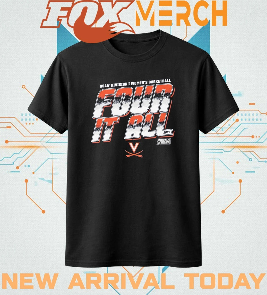 Virginia Cavaliers 2026 NCAA Division I Women’s Basketball Four It All t-shirt