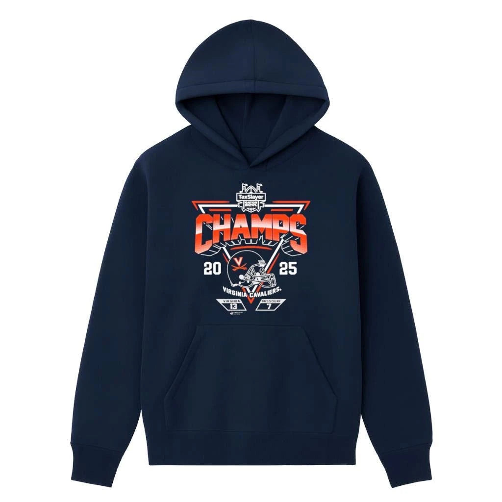 Virginia Cavaliers Football 2025 Taxslayer Gator Bowl Champions Shirt