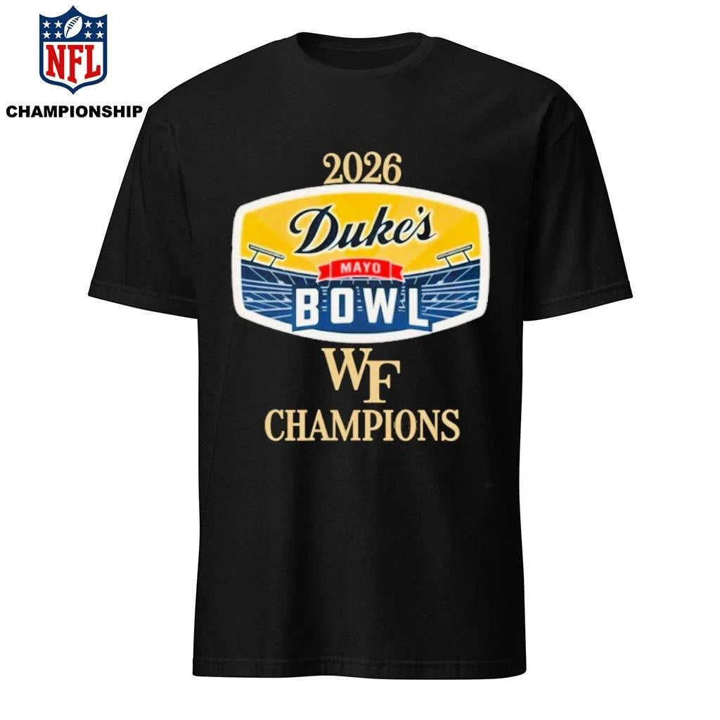 Wake Forest Demon Deacons 2026 Duke’s Mayo Bowl Champions Logo Shirt