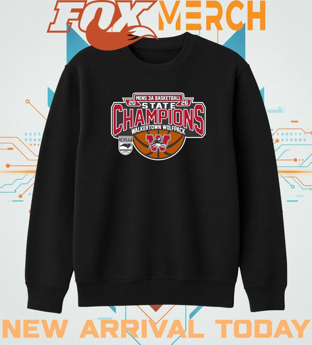 Walkertown Wolfpack 2026 Men’s 3A Basketball State Champions t-shirt