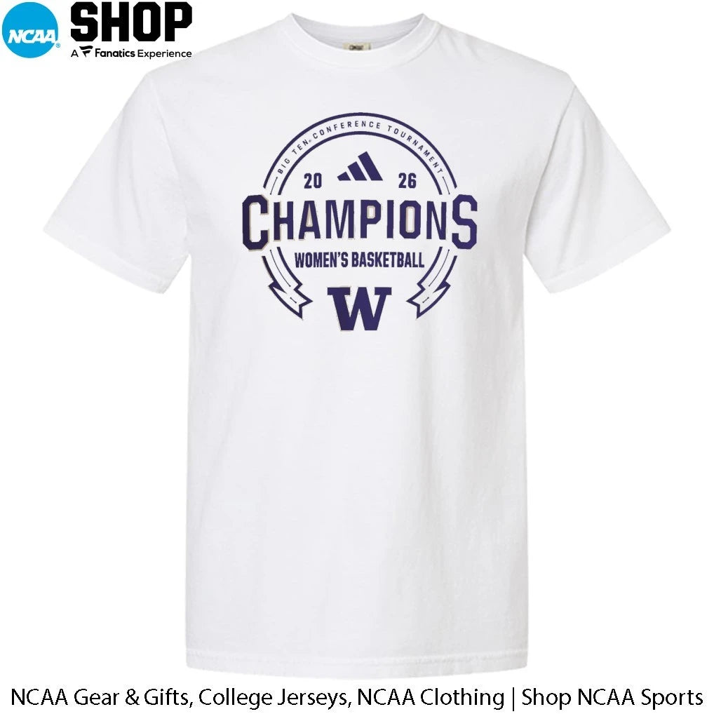 Washington Huskies 2026 Women’s Basketball Big Ten Champions T-Shirt