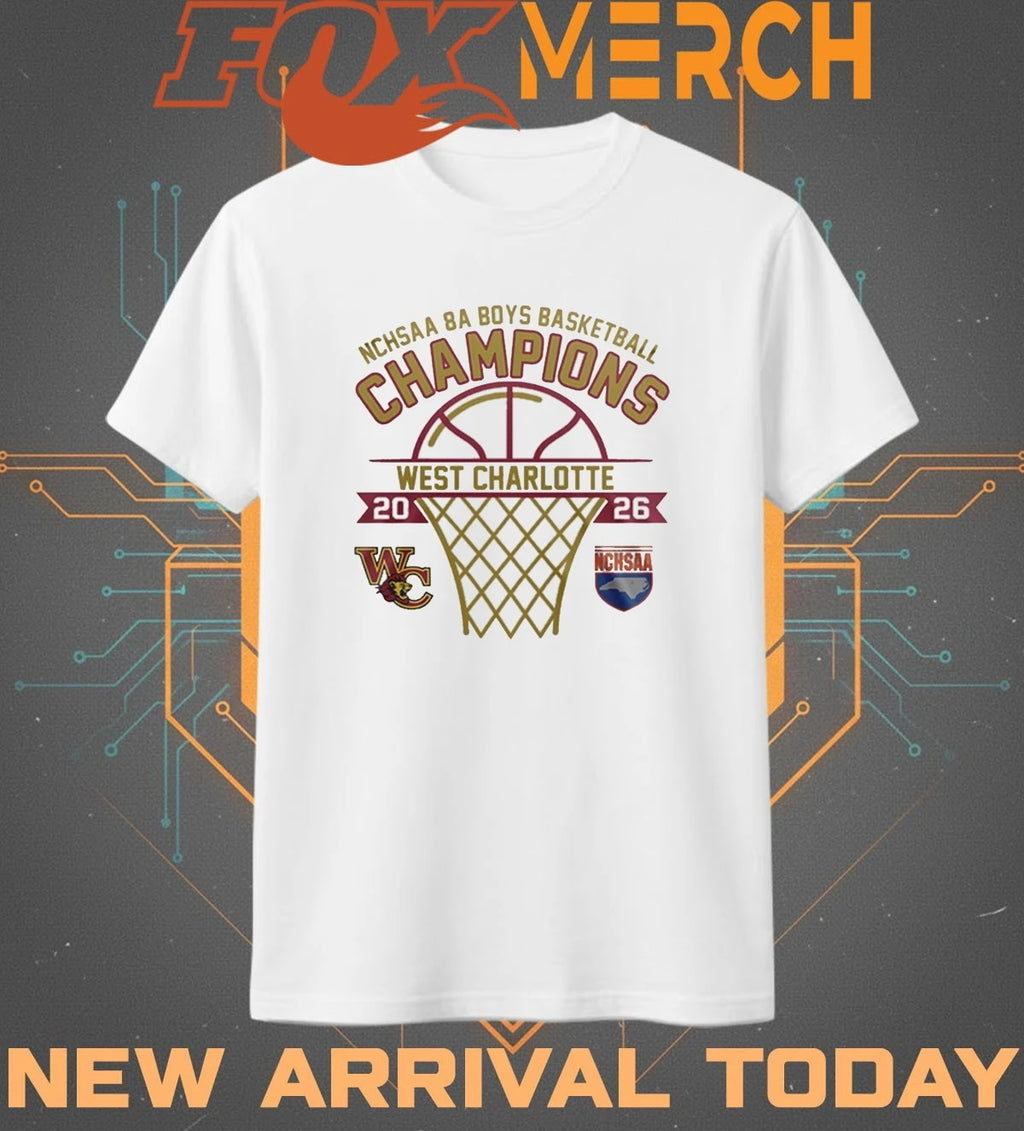 West Charlotte 2026 8A Boys Basketball Champions t-shirt