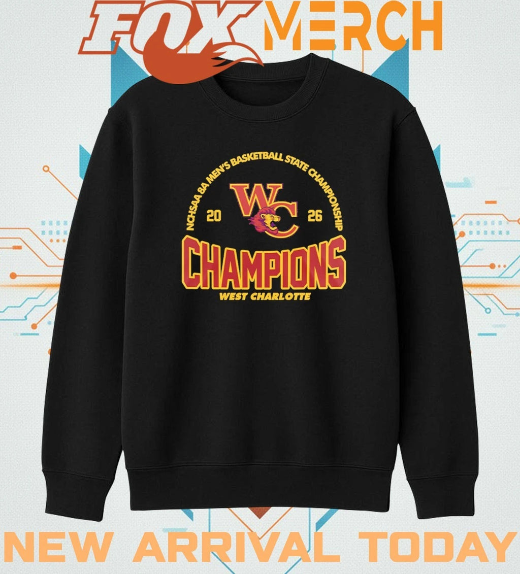 West Charlotte 2026 NCHSAA 8A Men’s Basketball State Championship Champions t-shirt