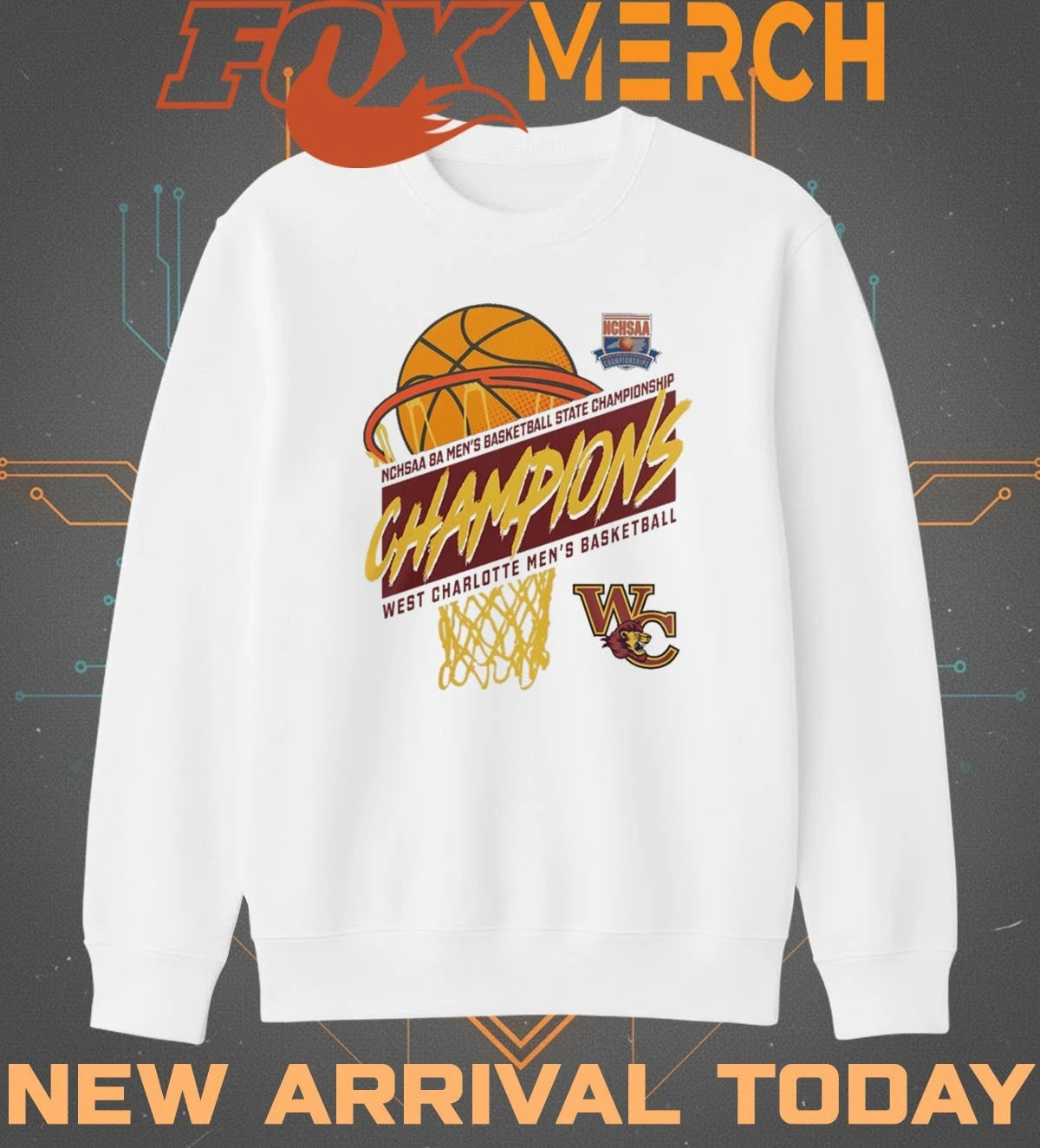 West Charlotte NCHSAA 8A Men’s Basketball State Champions 2026 t-shirt
