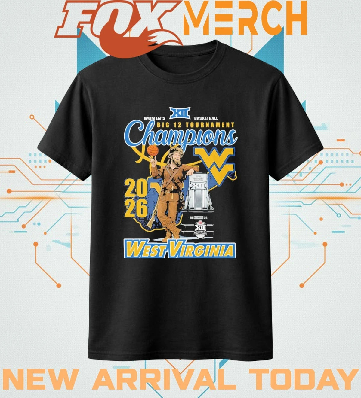 West Virginia Mountaineers Women’s Basketball 2026 Big 12 Tournament Champions t-shirt