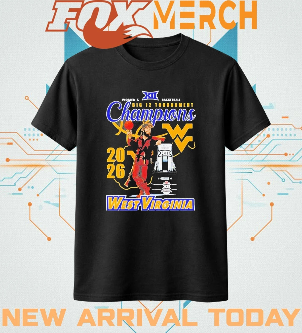 West Virginia Mountaineers Women’s Basketball Big 12 Tournament Champions t-shirt