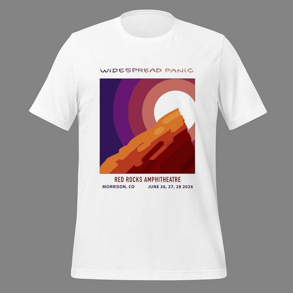 Widespread Panic Venue Poster Three Nights At Red Rocks Amphitheatre On June 26 27 28 2026 Morrison CO Shirt
