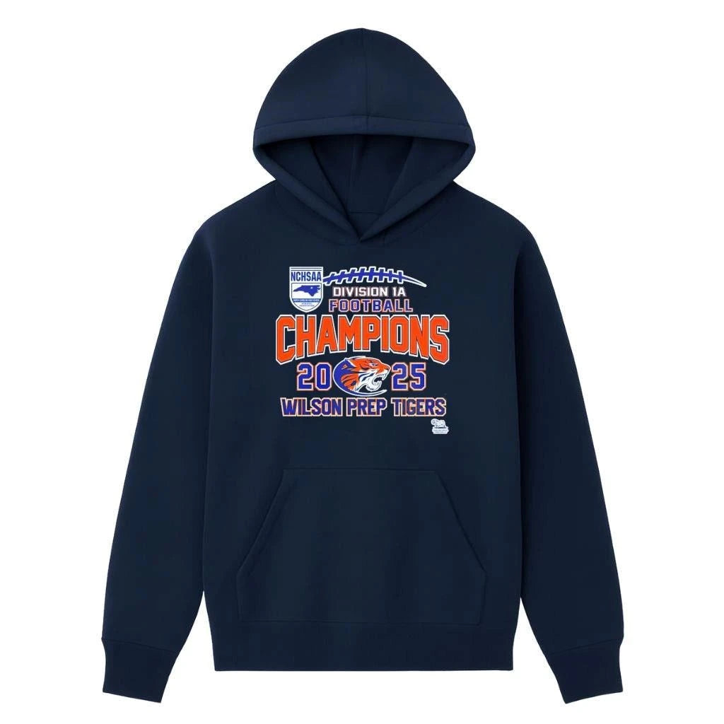 Wilson Prep Tigers 2025 NCHSAA Division 1A Football Champions Shirt