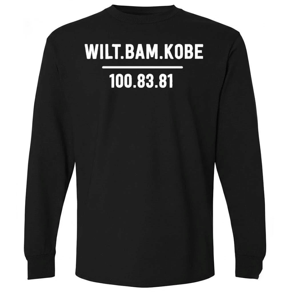Wilt Bam Kobe 100 83 81 3 Players Most Points In A Game In NBA History Shirt