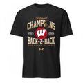 Wisconsin Badgers 2026 Women’s Ice Hockey National Champions Back-To-Back Shirt