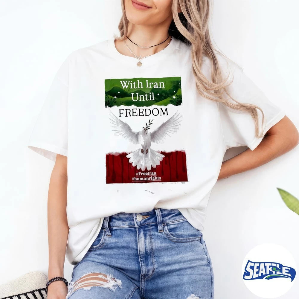 With Iran Until Freedom Human Rights 2026 Poster shirt