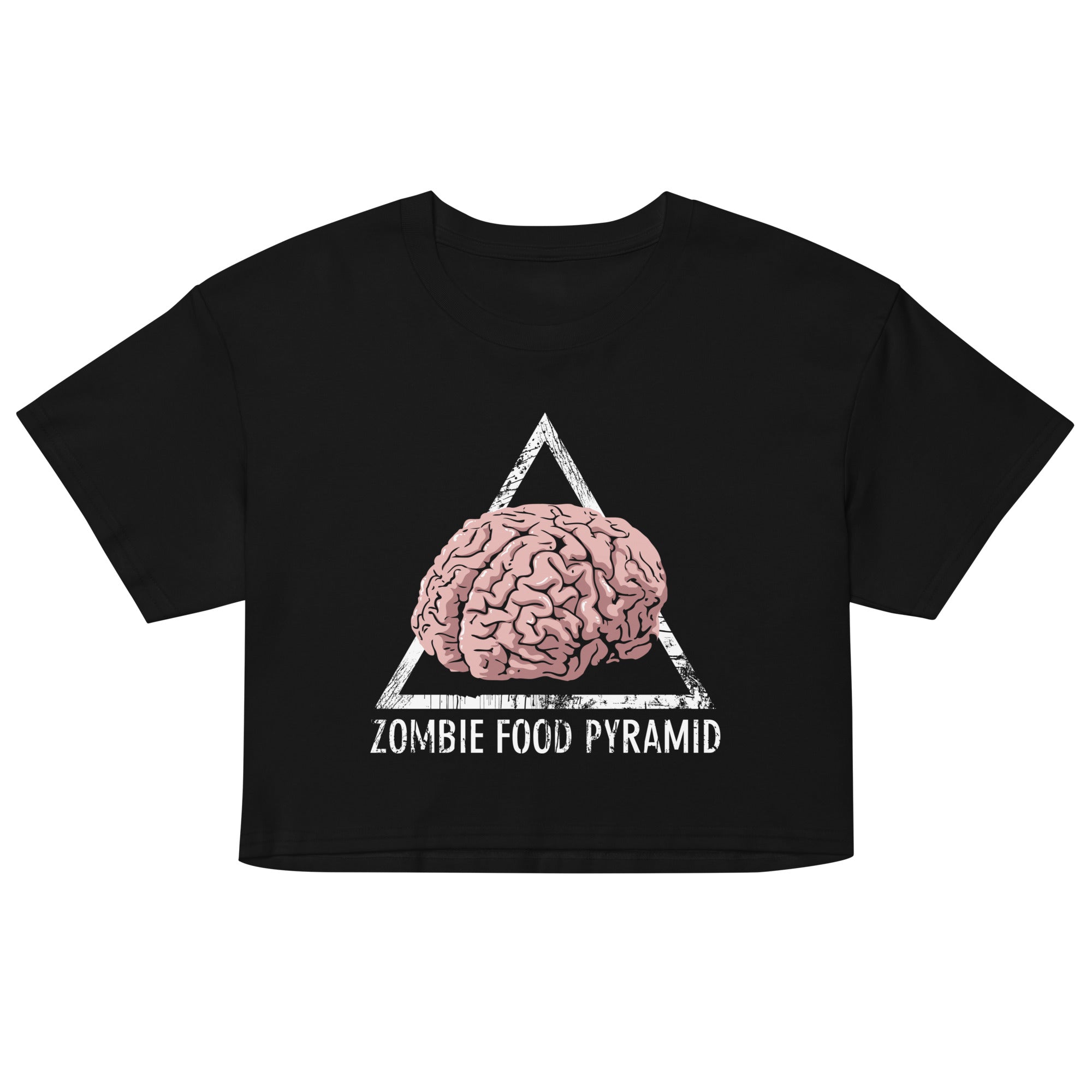 Zombie Food Pyramid Women's Crop Tee