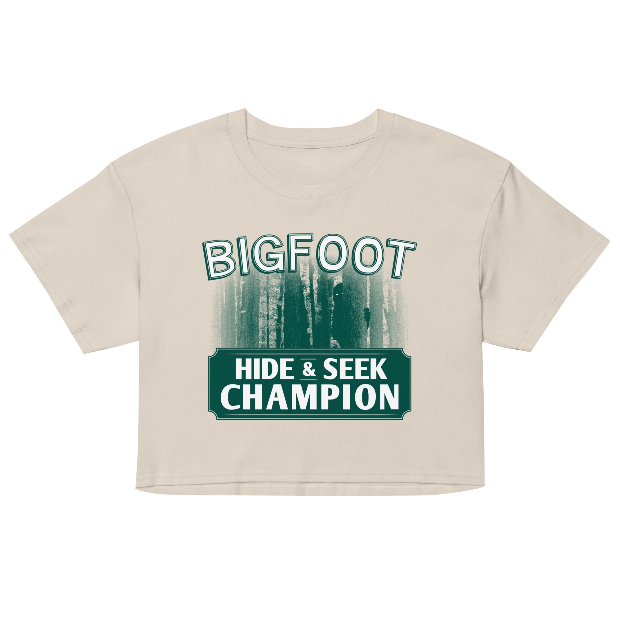 Bigfoot Hide And Seek Champion Women's Crop Tee