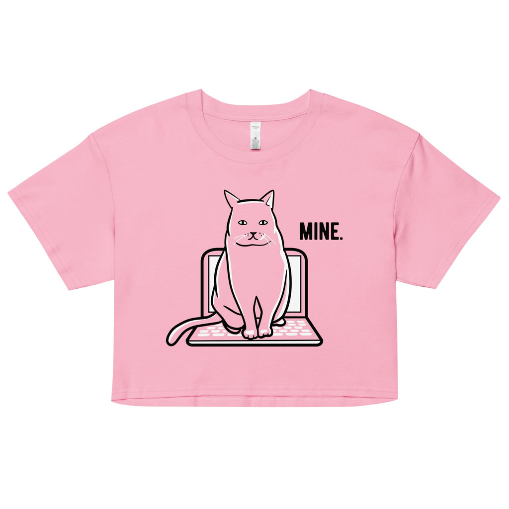 Mine Computer Cat Women's Crop Tee