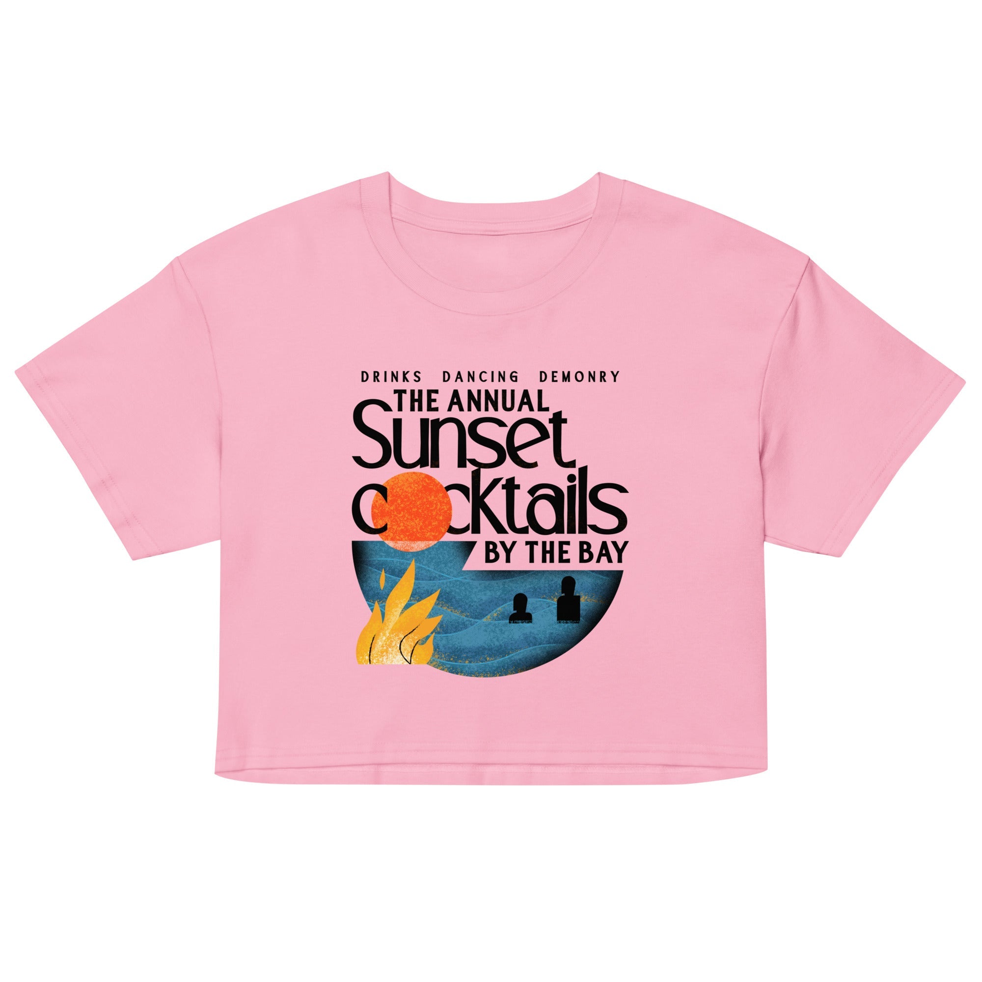 The Annual Sunset Cocktails By The Bay Women's Crop Tee