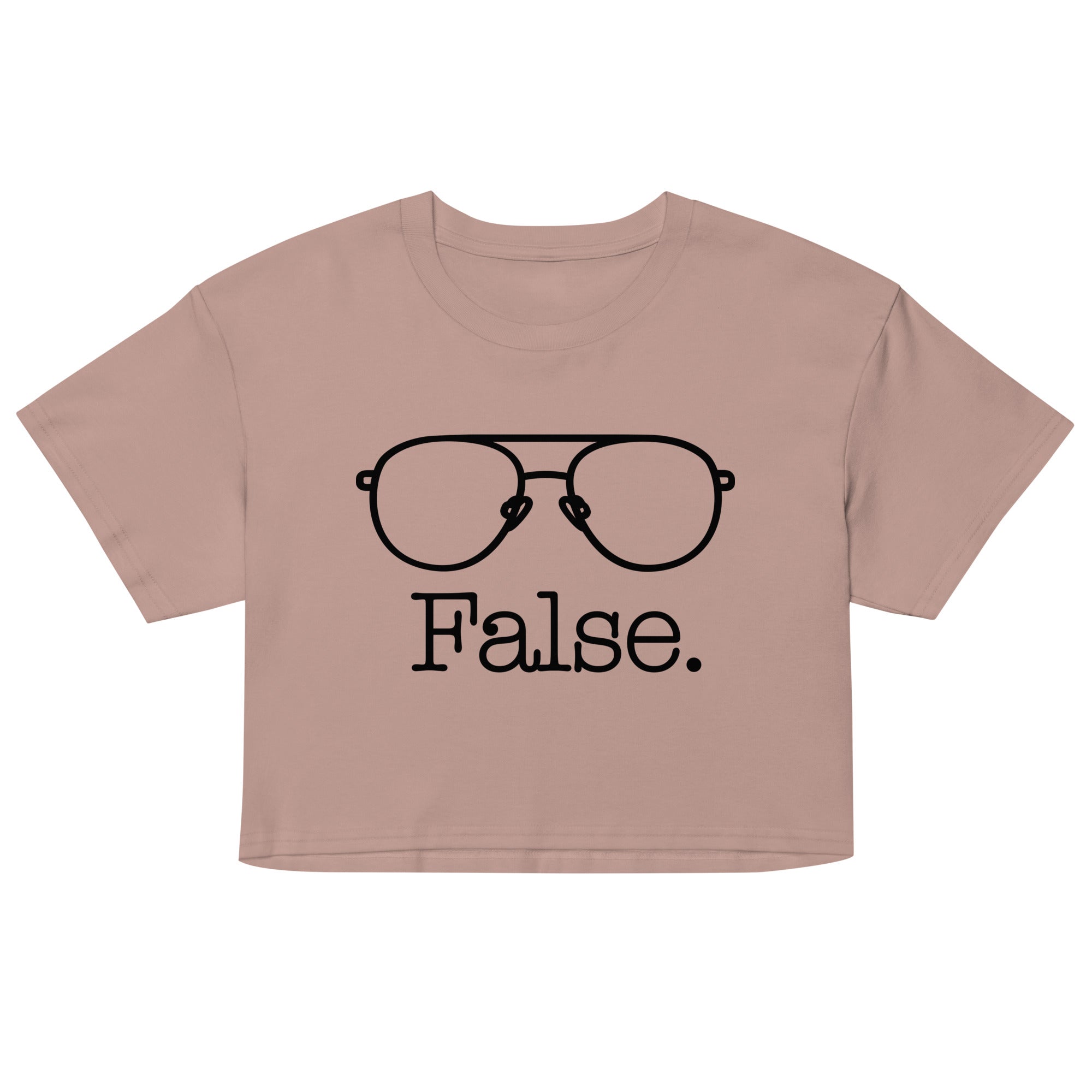 False Glasses Women's Crop Tee