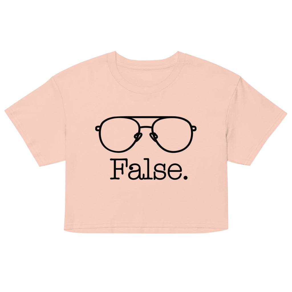 False Glasses Women's Crop Tee