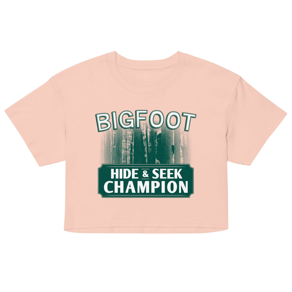 Bigfoot Hide And Seek Champion Women's Crop Tee