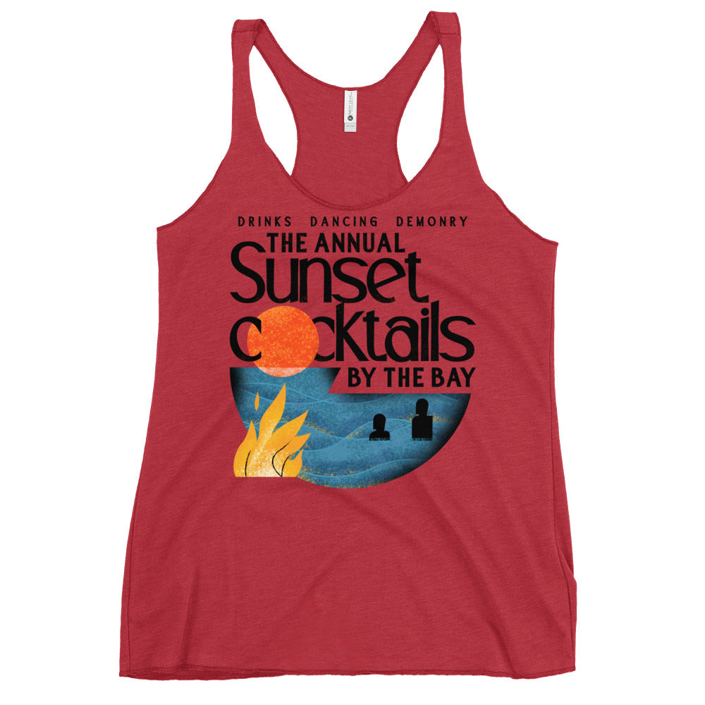 The Annual Sunset Cocktails By The Bay Women's Racerback Tank
