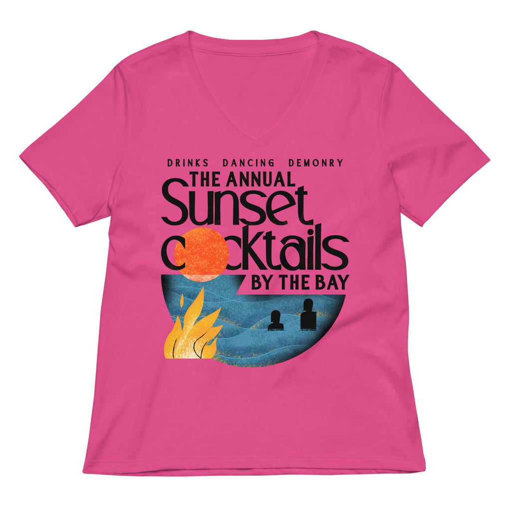 The Annual Sunset Cocktails By The Bay Women's V-Neck Tee