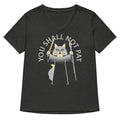 You Shall Not Pat Women's V-Neck Tee