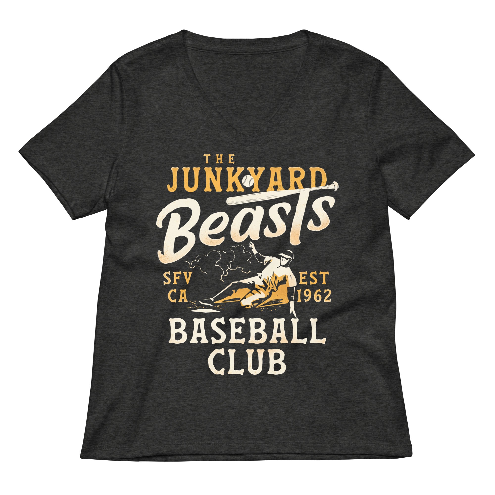 Junkyard Beasts Baseball Club Women's V-Neck Tee