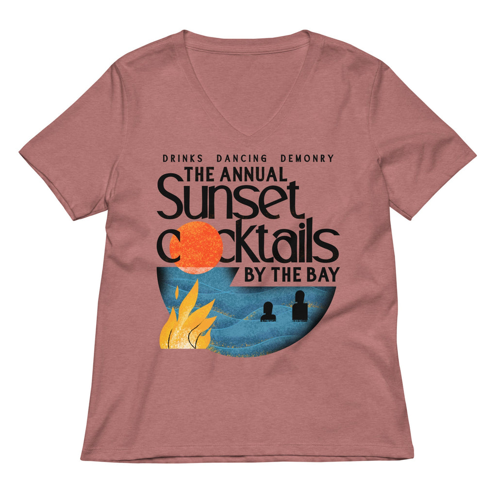 The Annual Sunset Cocktails By The Bay Women's V-Neck Tee
