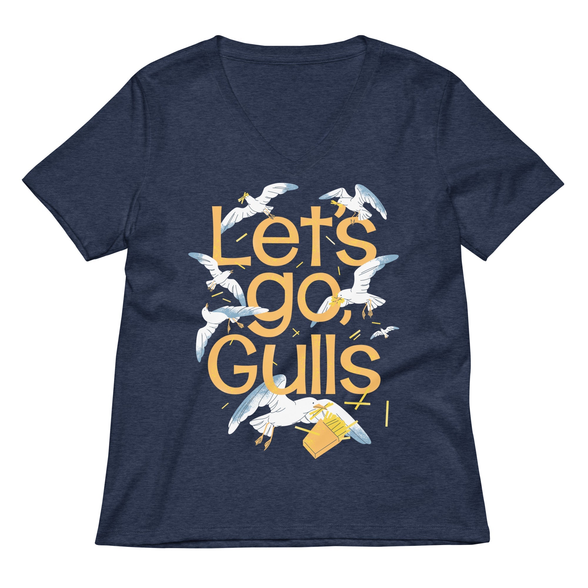 Let's Go, Gulls Women's V-Neck Tee