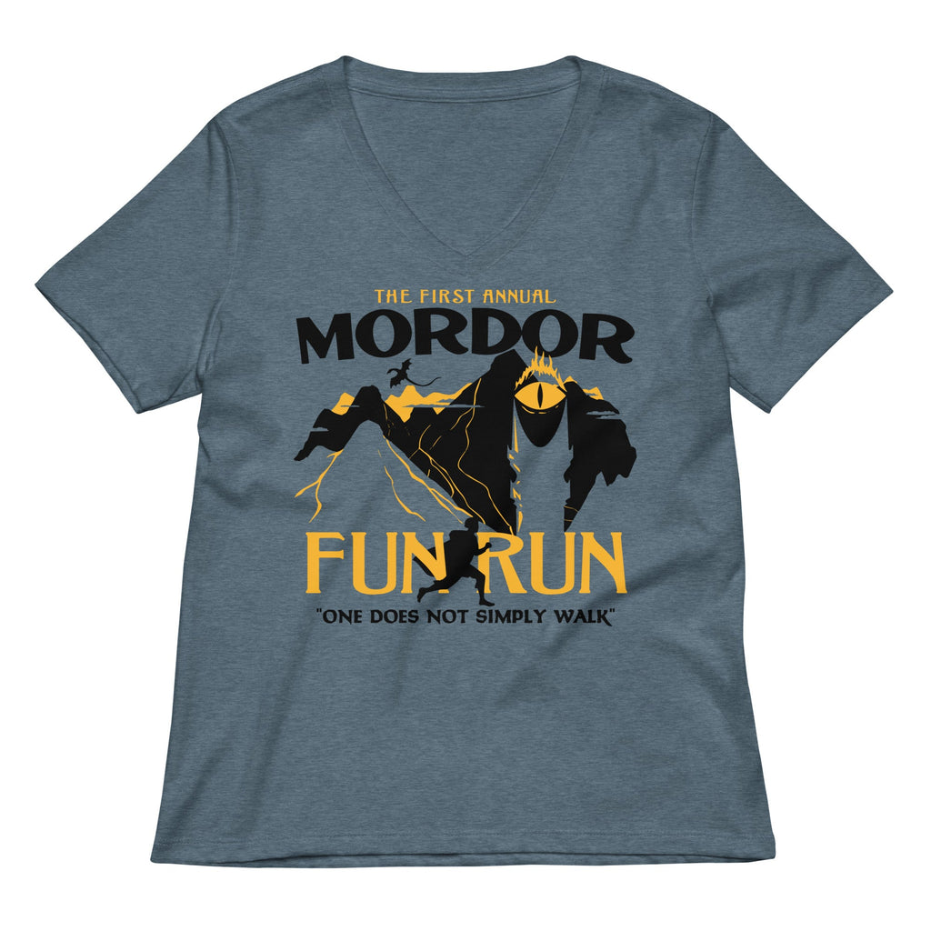 Mordor Fun Run Women's V-Neck Tee