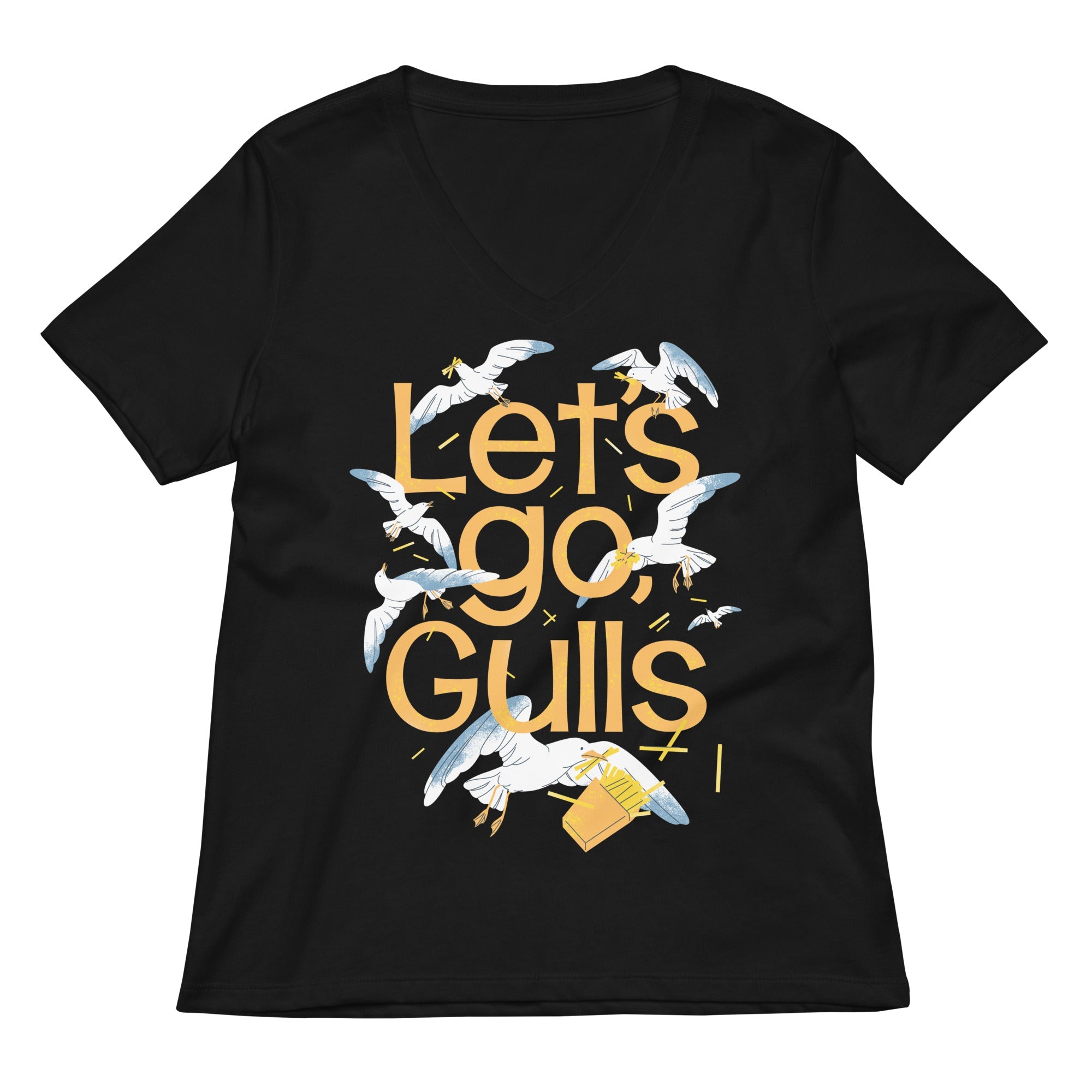 Let's Go, Gulls Women's V-Neck Tee