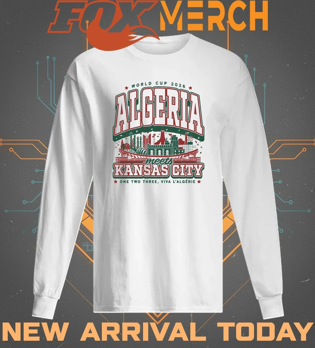 World Cup 2026 Algeria meets Kansas City one two three viva l’algerie t-shirt