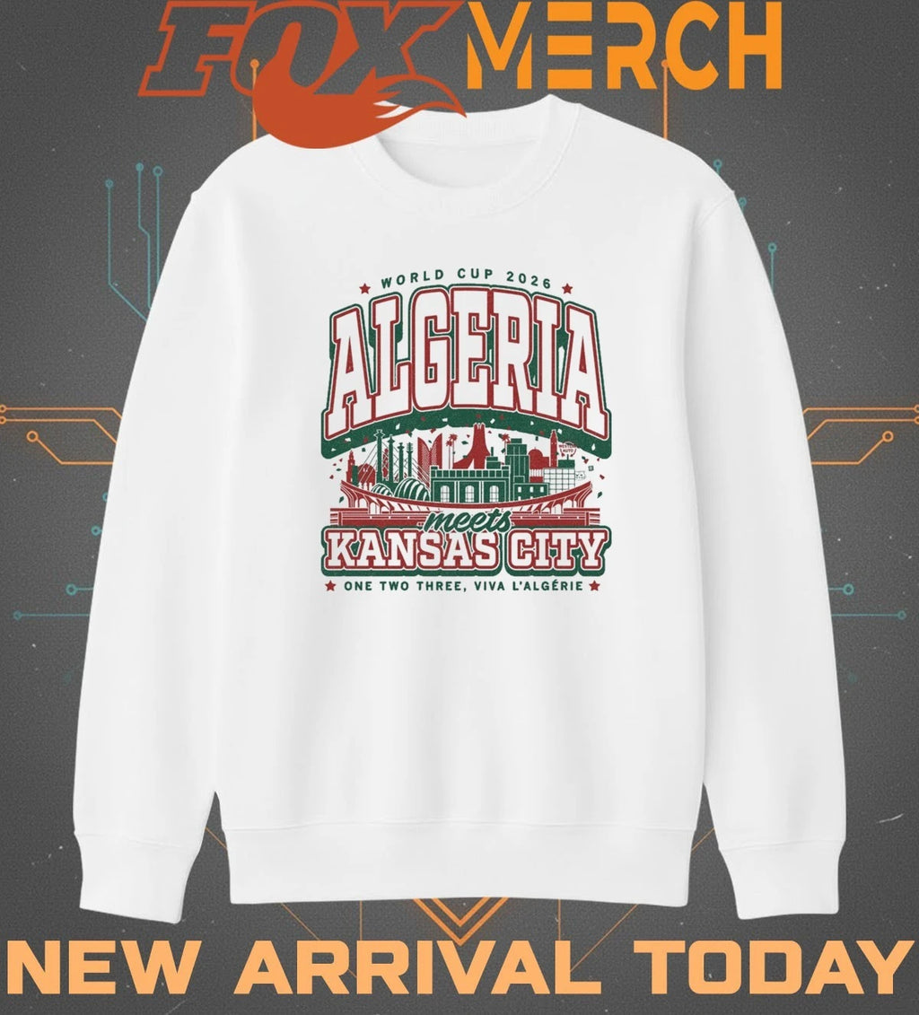 World Cup 2026 Algeria meets Kansas City one two three viva l’algerie t-shirt