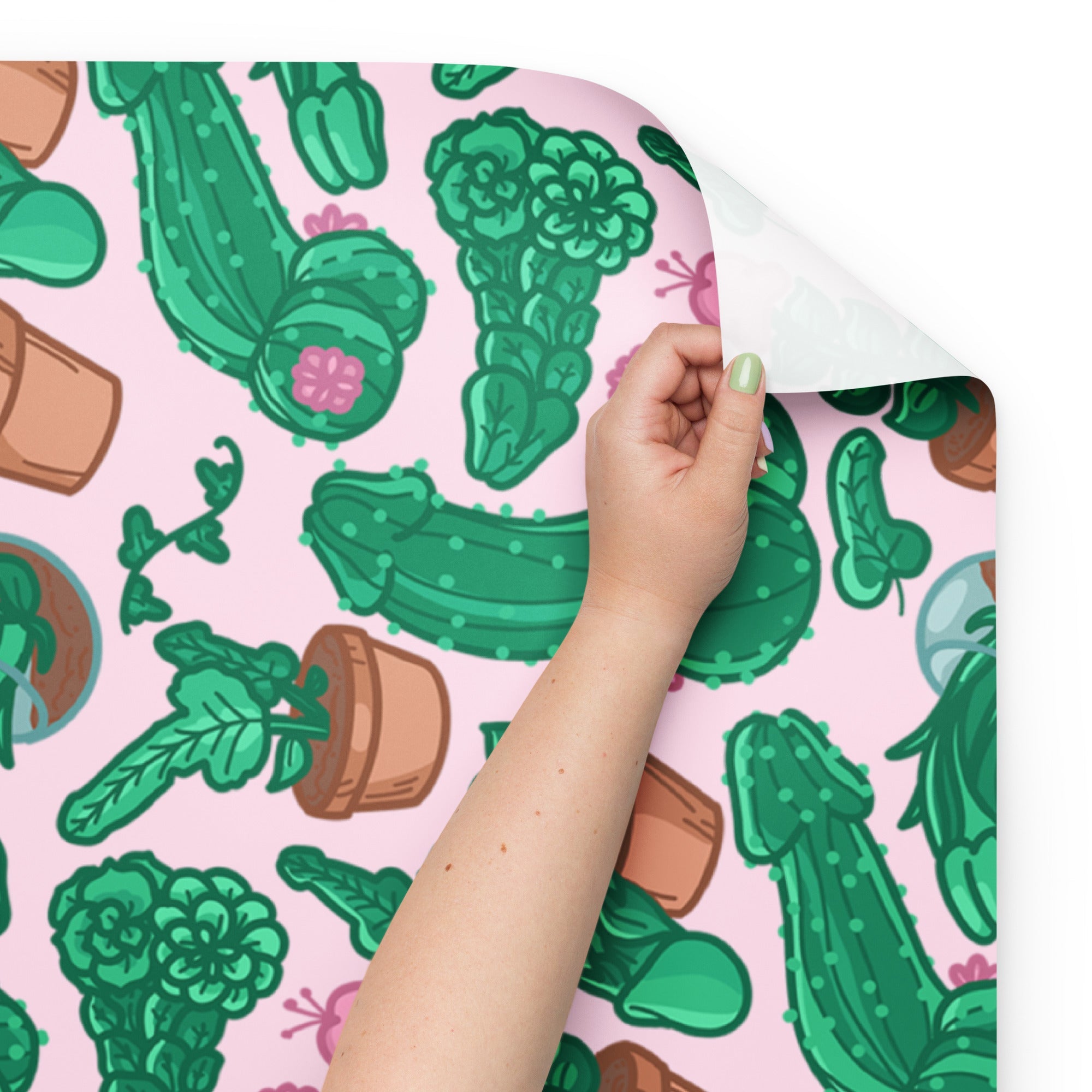 Penis Plants Pattern Wrapping Paper Sheets